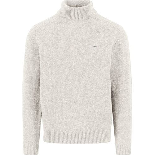 Fynch-Hatton Trui Rollneck Donegal Wool Blend Winter White / male