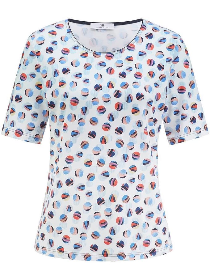Shirt ronde hals Van Peter Hahn wit
