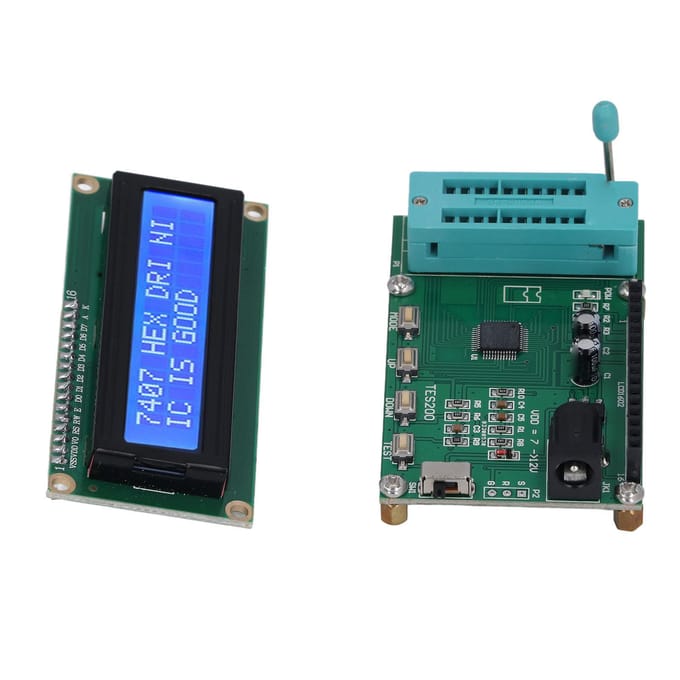 TES200 7‑12VDC Mètre à Circuit Intégré Affichage LED Réponse Rapide Testeur IC pour Série 74 40
