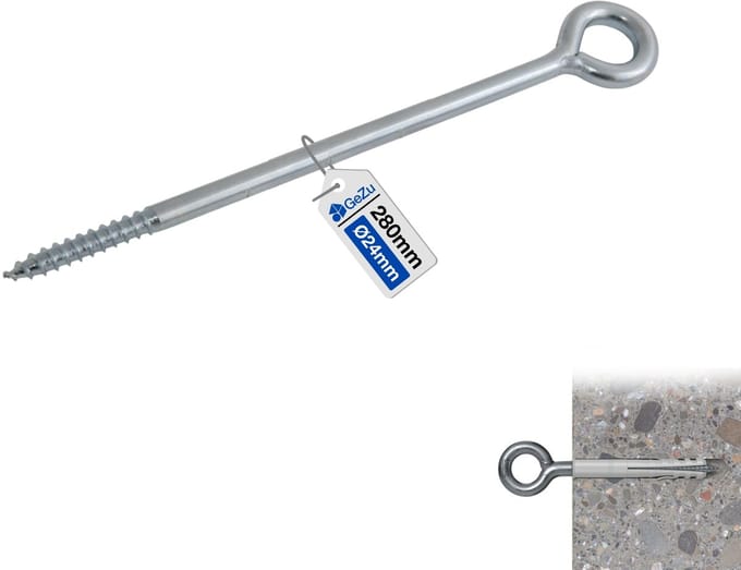 GeZu Impex Oogschroeven Voor Steigers 230 mm – Gegalvaniseerd