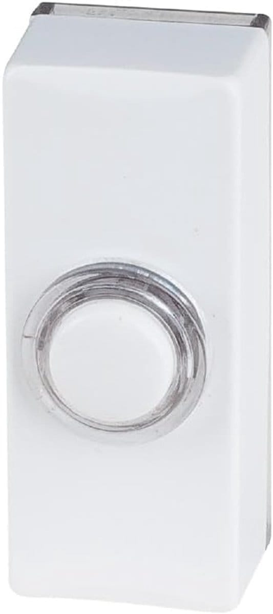 Belknop - Deurkruk - Huis Installatie - Verlichte Drukknop - 2.5x2.5x6cm - Wit