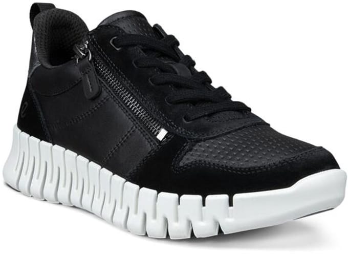 Dames sneakers met veters en rits Ecco Gruuv