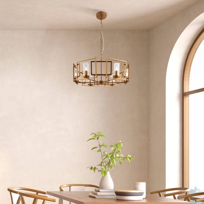 Hanglamp Maytoni Bowi, Ø 65,6 cm, goudkleurig, 6 x E14