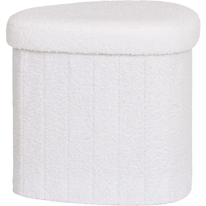 House Collection Teddy Poef + Opbergbox Linnet Wit