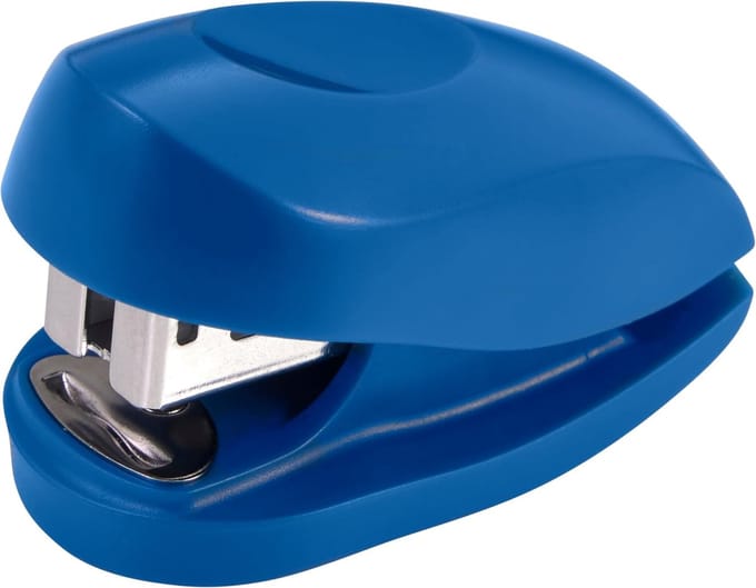Compacte nietmachine met geïntegreerde nietjesverwijderaar - 20 Vel capaciteit - Blauw