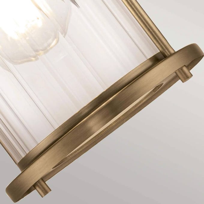 Quoizel LED Badkamerarmatuur Riggs | 1X E27 Max 40W | IP44 | Weathered Brass