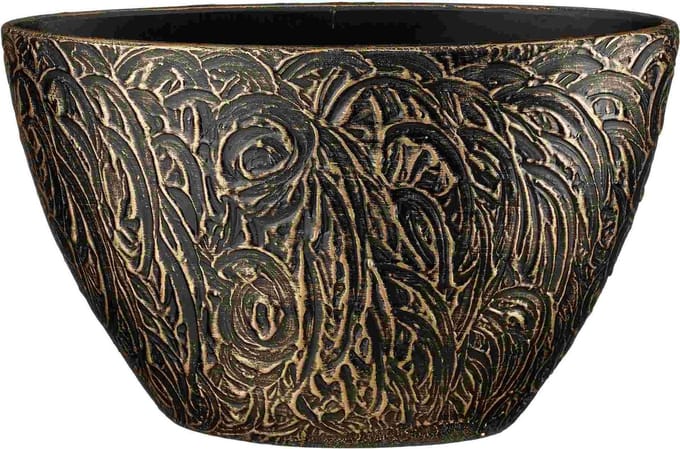Mica Decorations Bloempot Arthur - 41x20x26 cm - Terracotta - Goud