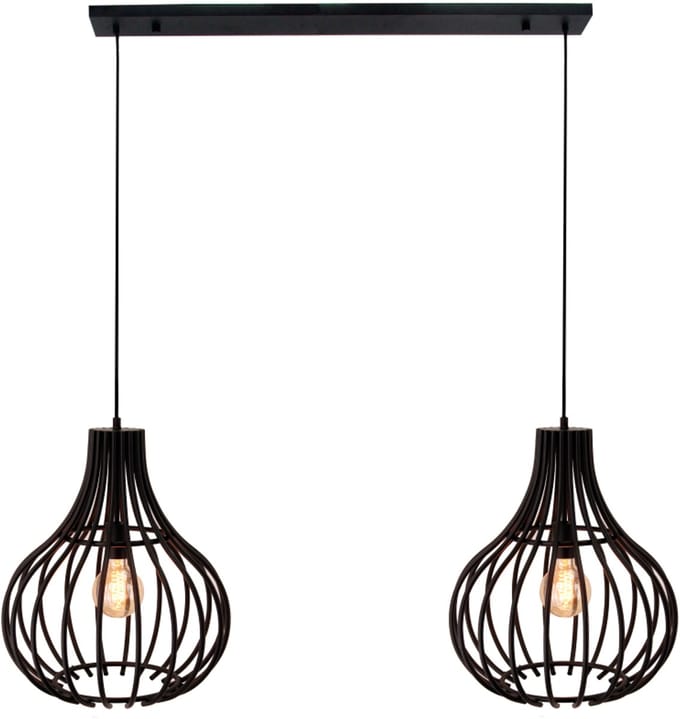 Chericoni Goccia Hanglamp - 2 Lichts - Ø40 cm - Metaal - Zwart
