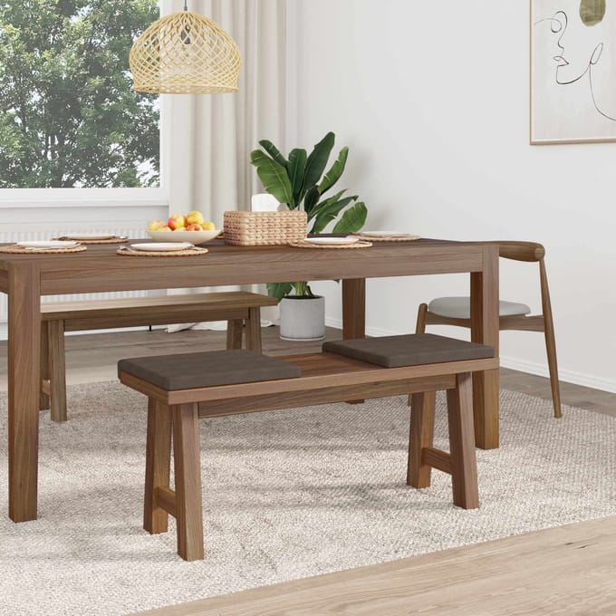 vidaXL - Bankkussen - 2 - st - Microvezel - Bruin - Diepte - 35 - cm