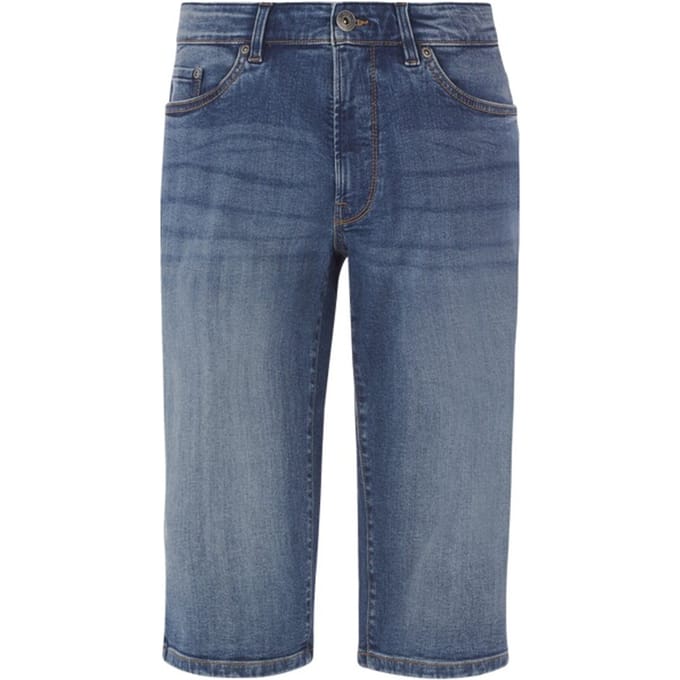 Jan Vanderstorm herren Denim Bermuda - 68 - blauw - Plus Size