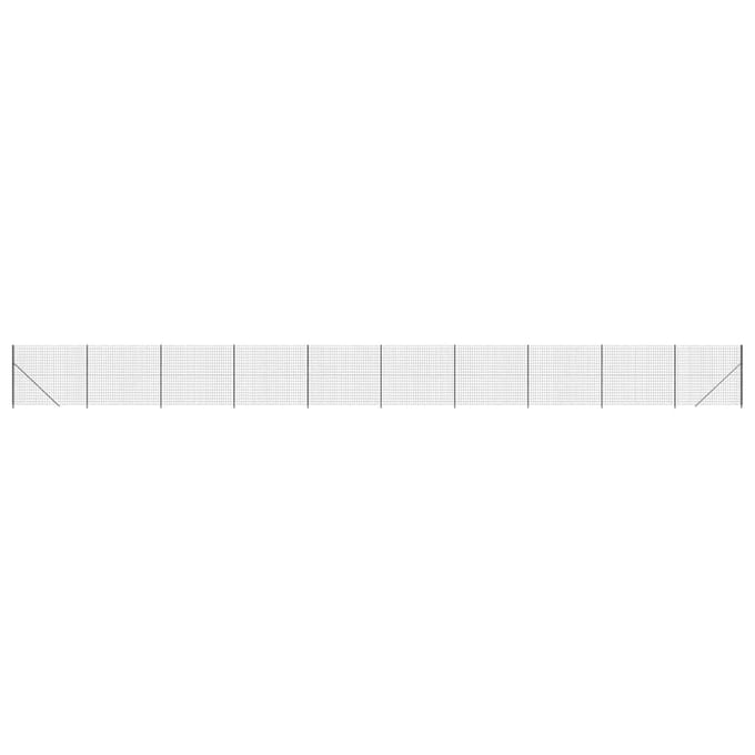 vidaXL - Draadgaashek - met - flens - 2x25 - m - antracietkleurig