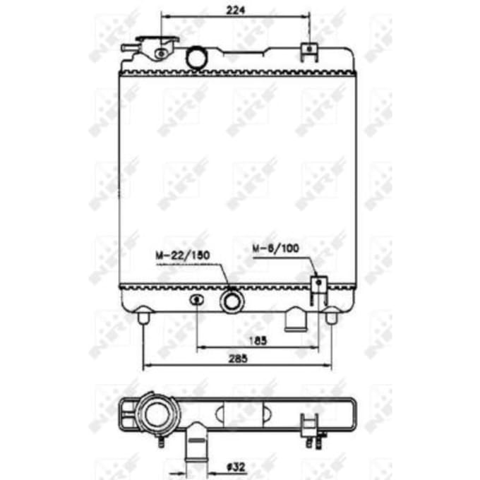 Radiator, motorkoeling NRF 58659