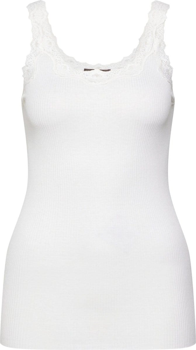Rosemunde Babette Deep Back Silk Top Dames - Topjes - Wit - Maat XS