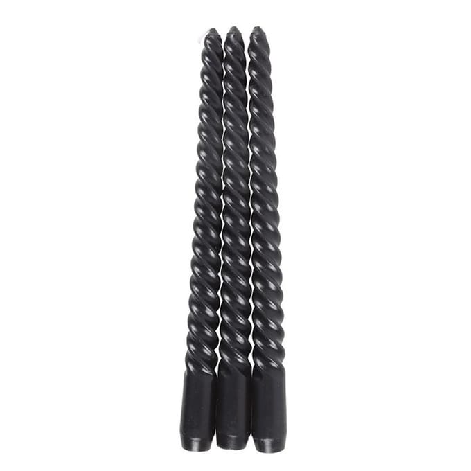 Iets Anders Donkere Romantiek Twist Kaars (Pak van 3) One Size zwart