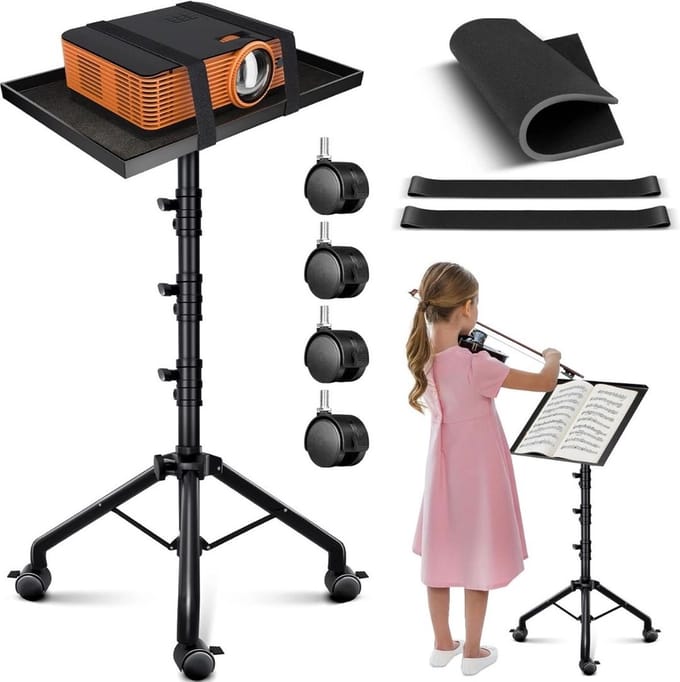 DailySupplies® Projector Statief - Beamer Standaard - Tripod Verstelbaar - Zwart