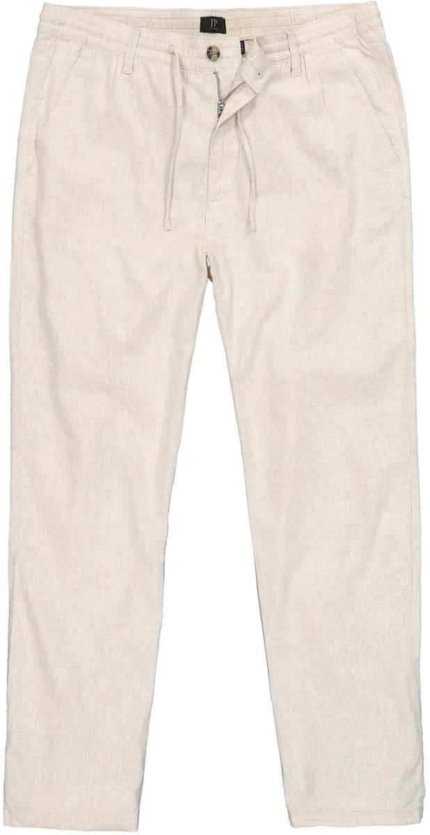 JP 1880 - Heren - broek van linnenmix elastische instapband tot 72 - Off-white - Maat 68