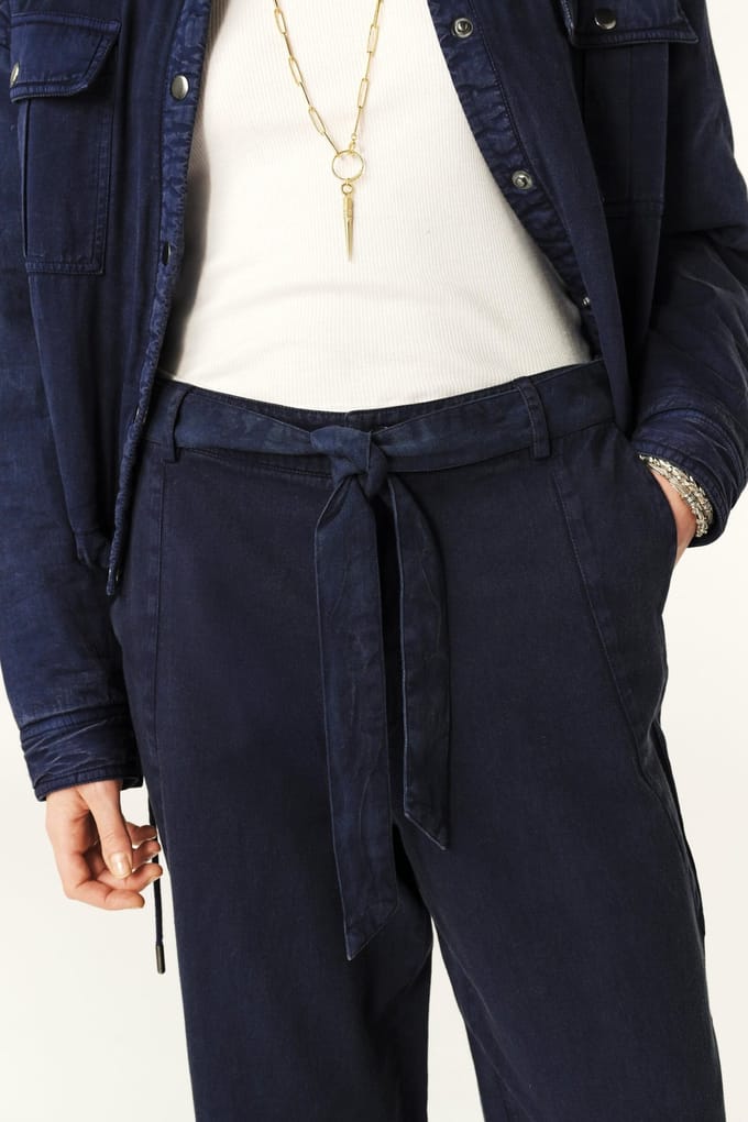 BA&SH Straight Trousers Bluenuit Maat: 42 | Straight Broeken Outlet | Dames | Blauw