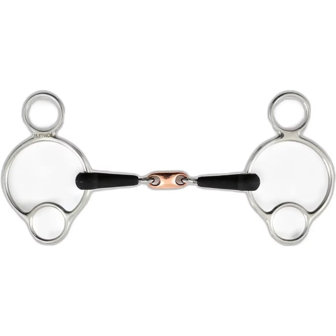 3 ring bit voor rubberen paarden Premier Equine