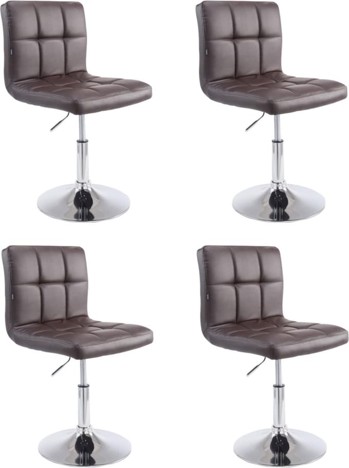 CLP Palma Set van 4 Lounger - Kunstleer bruin