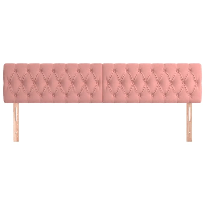 vidaXL - Hoofdborden - 180x7x78/88 - cm - fluweel - roze