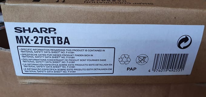 Toner MX27GTBA - zwart