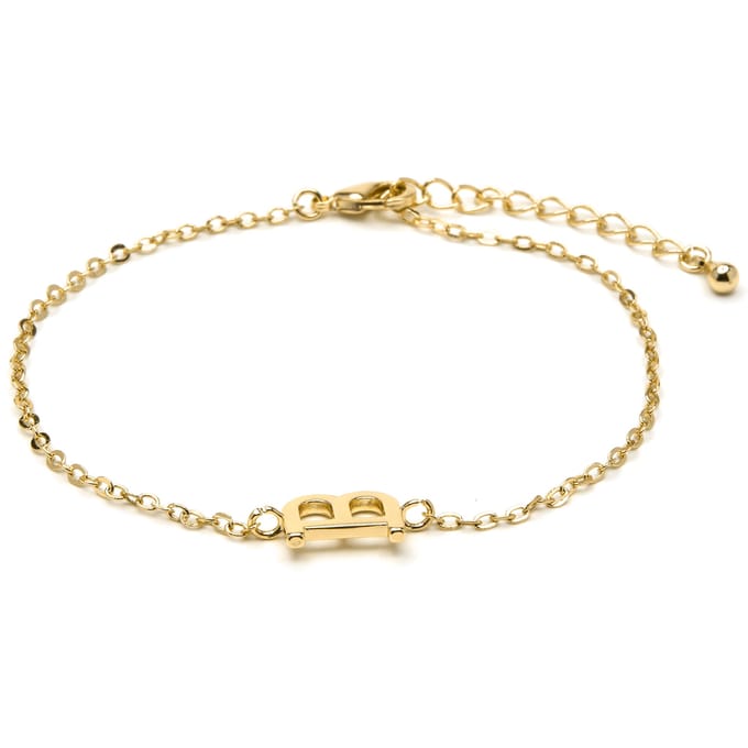 Luxenter Armband met 18-karaats geelgouden afwerking - Alphabet