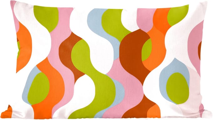 Sierkussens - Kussentjes Woonkamer - 50x30 cm - Abstract - Vormen - Roze