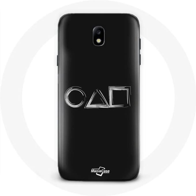 Coque - Samsung - Galaxy J3 2017 - Souple - Noir - Squid Game - Logo Symboles noir