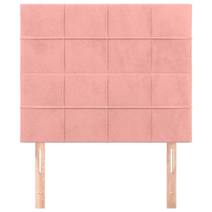 vidaXL - Hoofdbord - roze - 90x5x118/128 - cm - fluweel