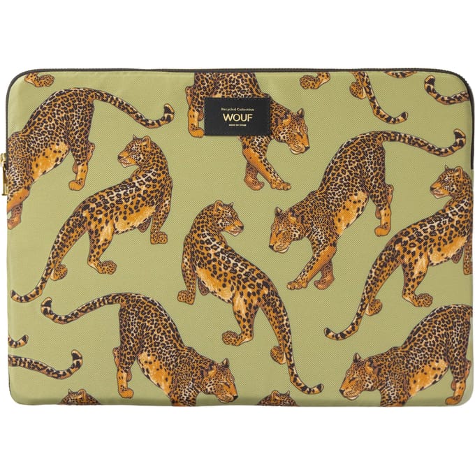 Wouf Daily Laptophoes 15-16 inch - Laptopsleeve - Avo Leopard