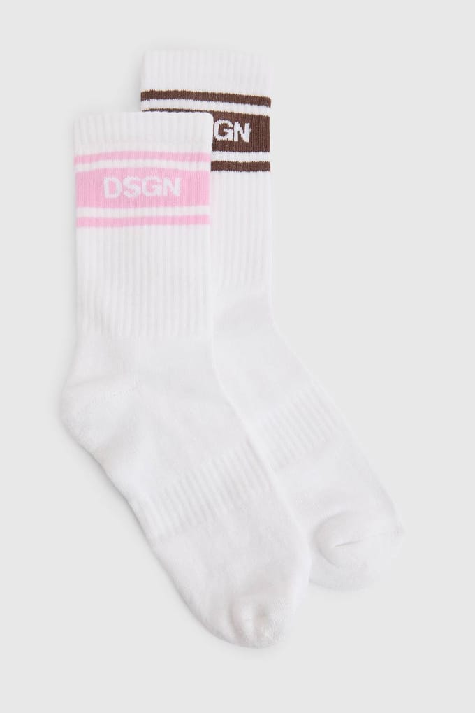 Dames Dsgn Studio Colour Block Sportsokken