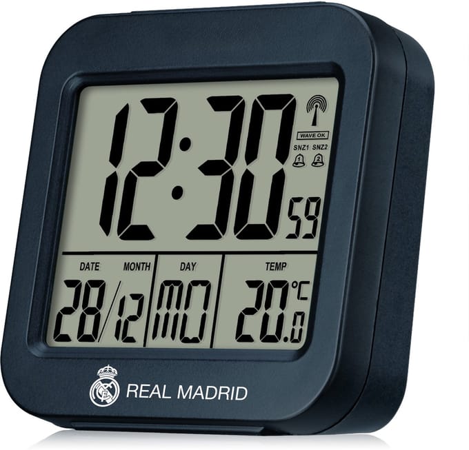Real Madrid Wekker - Compact - Thermo-, Hygrometer - Blauw