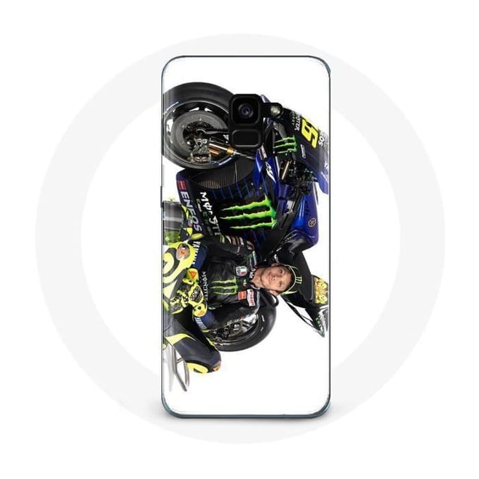 Coque - Valentino Rossi - Galaxy A8 Plus - Souple - Blanc - Pilote de vitesse blanc