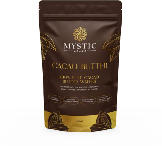 Cacao Boter Raw Wafers (Mystic Cacao) Biologisch 500g