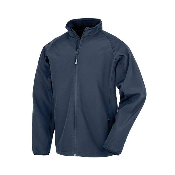 Result Recycled 2-Layer Printable Junior Softshell Jacket RT901J - Navy - M (7-8)