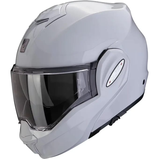Scorpion Exo-Tech Evo Pro Solid Light Grey - Systeemhelm - Maat L - Motorhelm - ECE 22-06 gekeurd