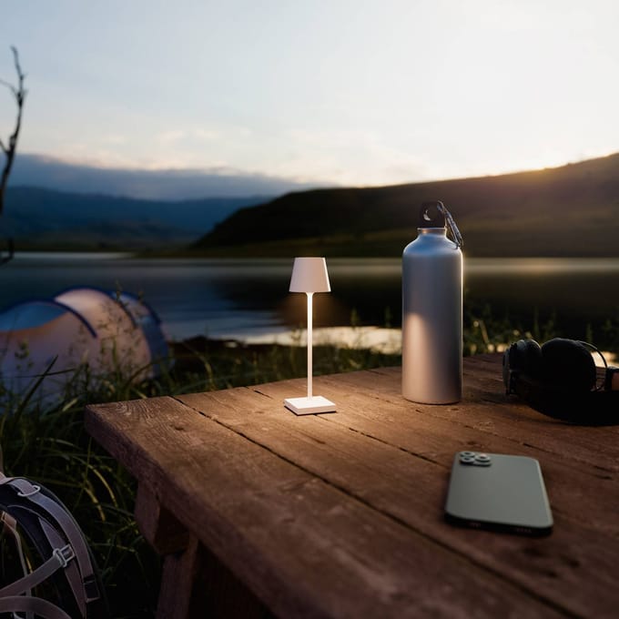 Sigor Nuindie pocket LED oplaadbare tafellamp, wit, IP54, dimbaar