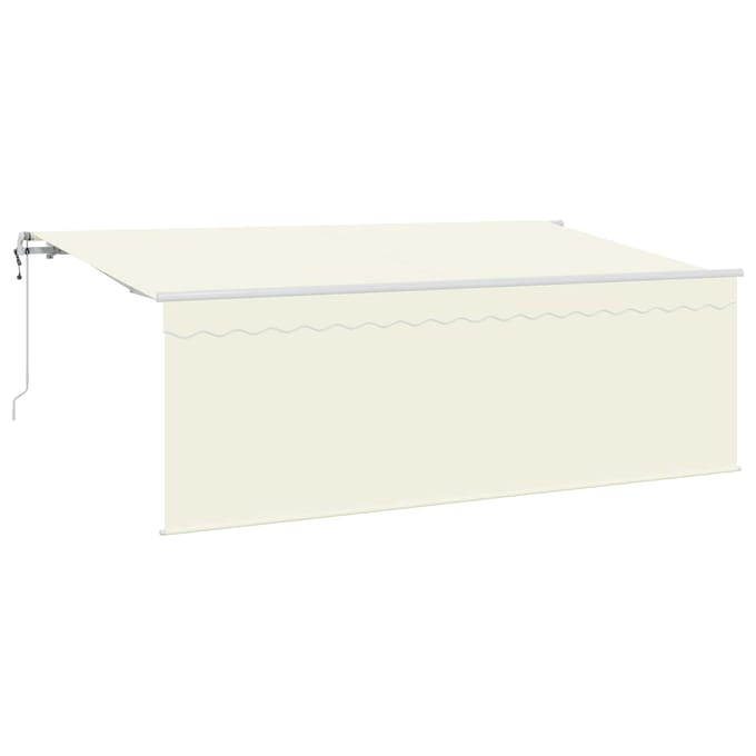 vidaXL - Uitschuifbare - luifel - Crème - 400 - x - 200 - cm - Polyester - en - Aluminium