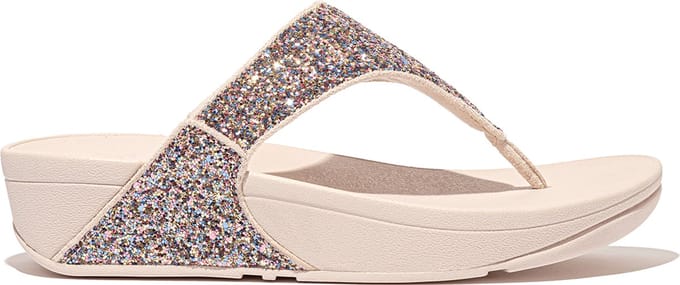 FitFlop Lulu Multi-Tonal Glitter Toe-Post Sandals Vrouwen - Nude Rose Mix