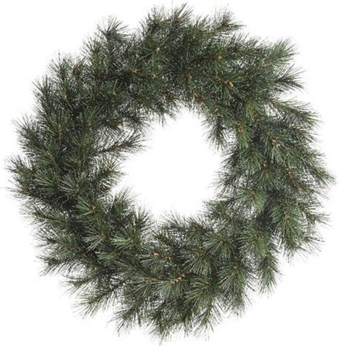 Groene kerstkrans 50 cm Malmo - Kerstkransen kerstversieringen/kerstdecoraties