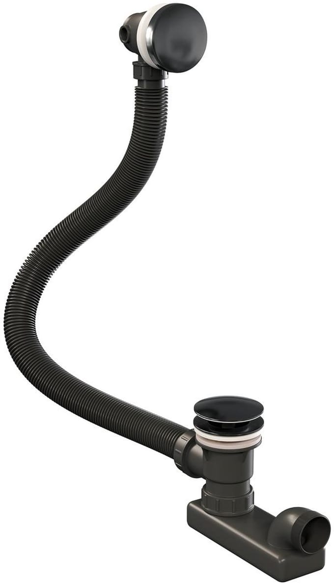 Brauer Badafvoer met Overloop - Geborsteld Gunmetal PVD