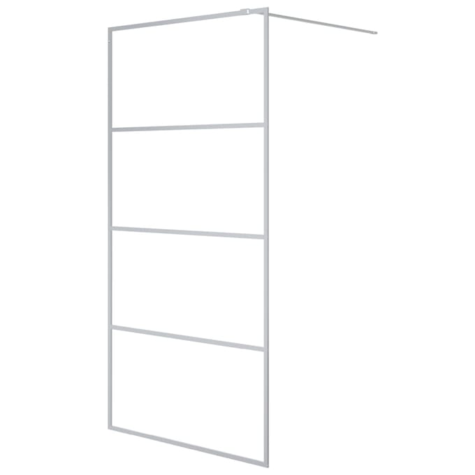 vidaXL - Inloopdouchewand - 100x195 - cm - transparant - ESG-glas - zilverkleurig