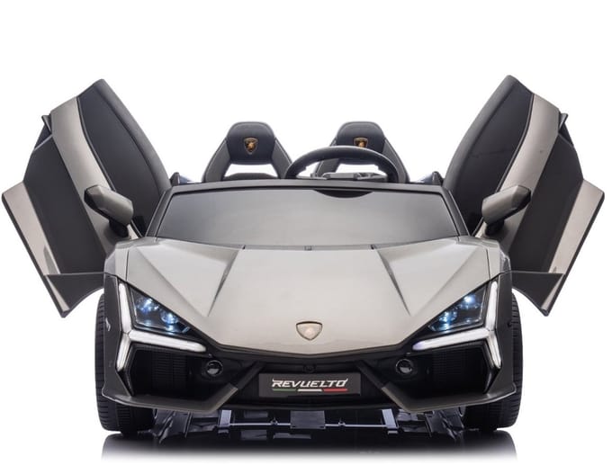 Lamborghini Revuelto 24V 2 Persoons Kinderauto Grijs