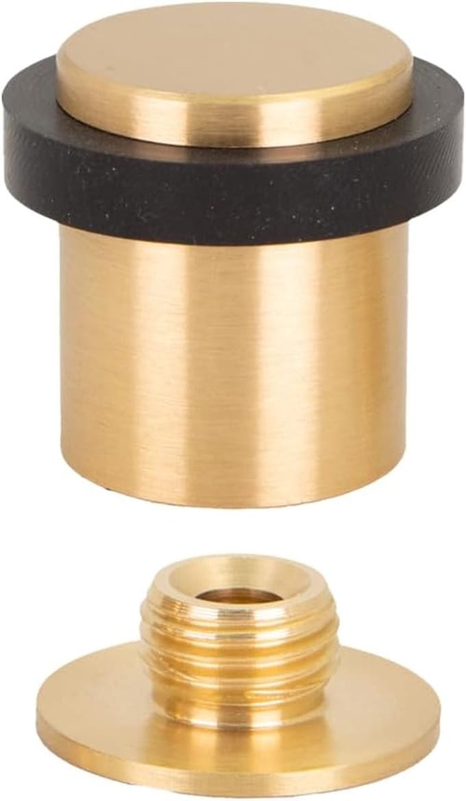 Deurbeslag - Deurstopper - Muren Beschermen - Massief Messing - 24x30 mm - Messing Mat