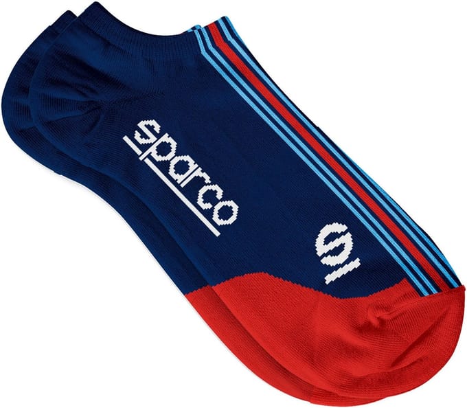 Sparco Martini Racing Kort Wit/Marineblauw/Rood Sokken - Marineblauw
