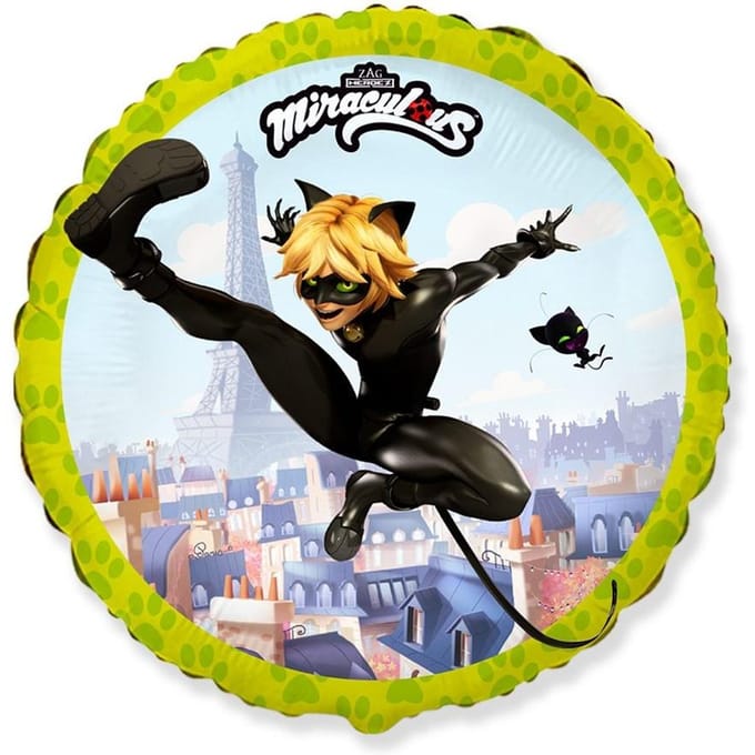 Folieballon 18 Fx - Miraculous - Cat Noir