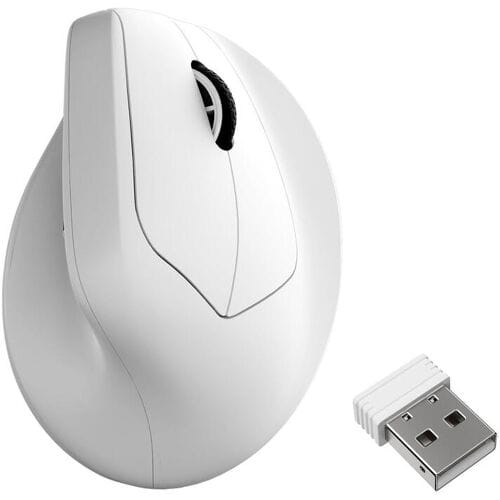 Keychron M5 - Verticale Muis - Draadloos - 8000 Hz - PixArt 3950 - 30.000 DPI - Bluetooth - Wit