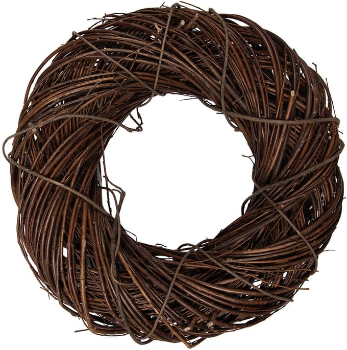 Clayre & Eef Krans Ø 40x10 cm Bruin Rotan