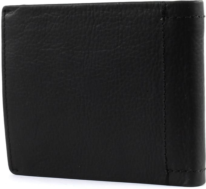 bruno banani Leren Portemonnee Arizona Wallet Quer with Flap Black Zwart