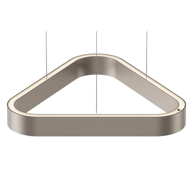 LOOM DESIGN LED hanglamp Trigon, crème, aluminium, 40 cm